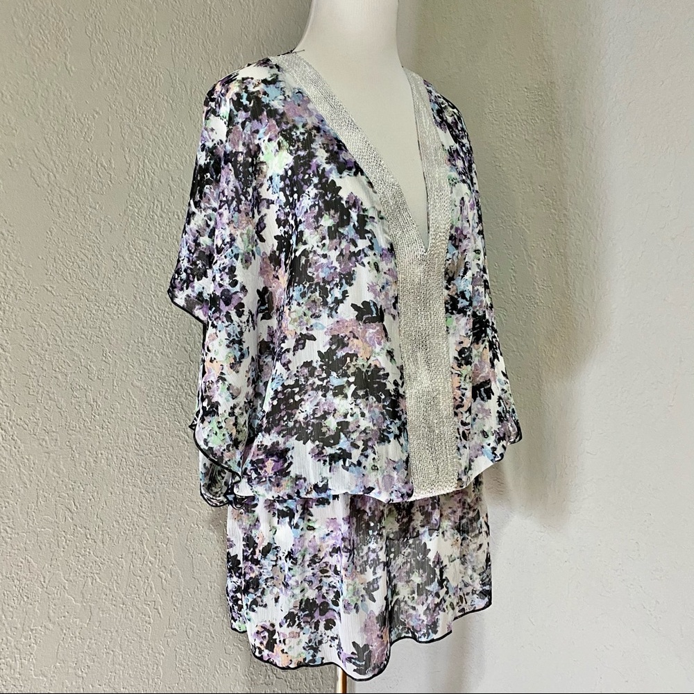 ๐HP๐NWT Badgley Mischka Abstract Blouson Coverup, S - Picture 4 of 15